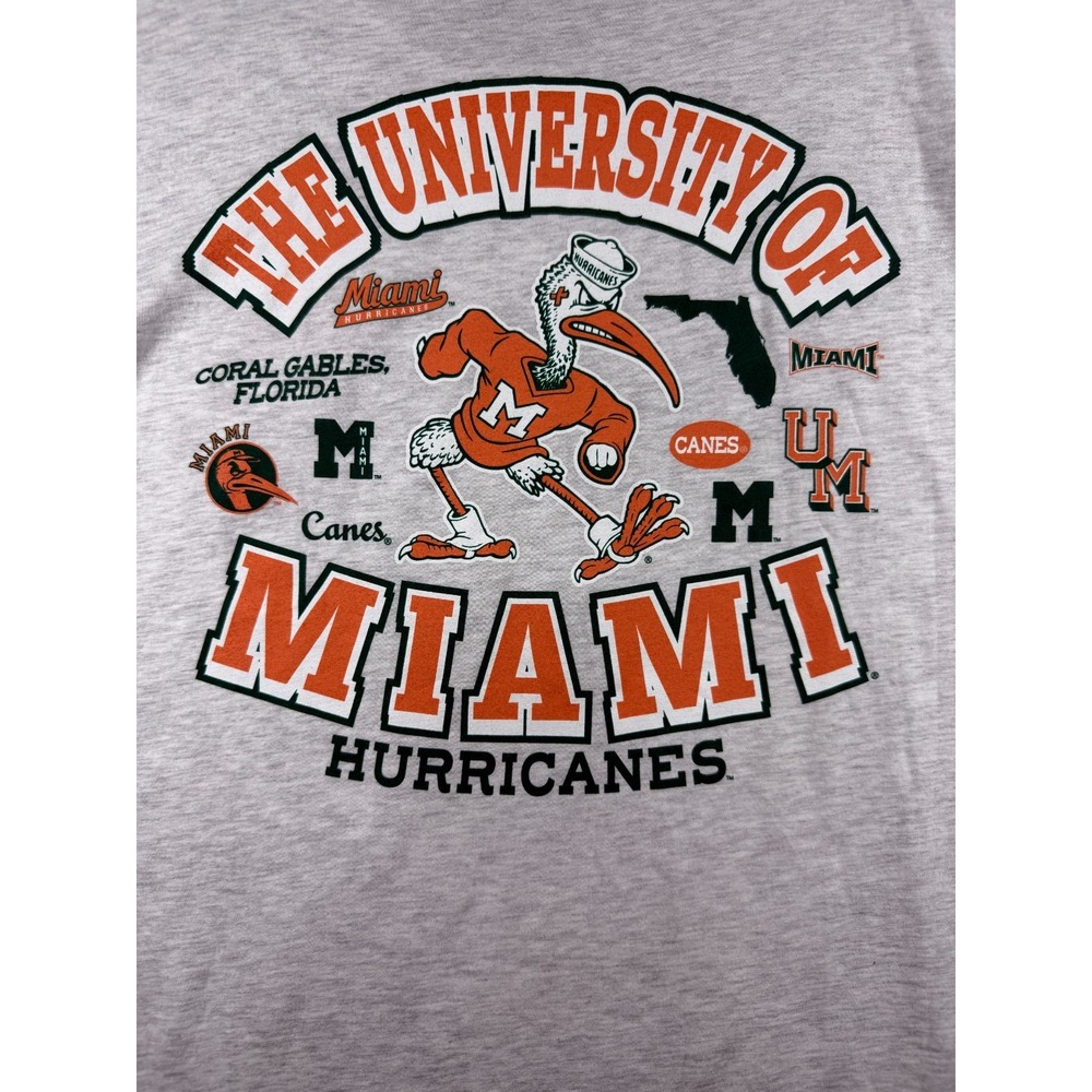 NEW 47 Brand Miami Hurricanes Gray Graphic T-Shirt Mens XL